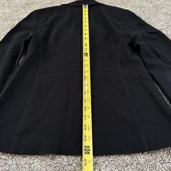 ANN TAYLOR 3 Button Blazer Jacket Black Lined Unique Stitch Women’s Size 2 - Picture 8 of 12